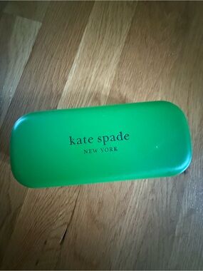 Kate Spade New York Hard Shell Eyeglass Sunglasses Case Flipper Top Green Black